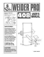 Weider Pro 408 English Manual
