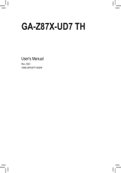 Gigabyte GA-Z87X-UD7 TH User Manual