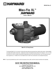 Hayward Max-Flo XL Max-Flo XL Manual