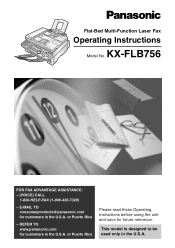 Panasonic KXFLB756 KXFLB756 User Guide