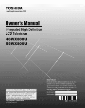 Toshiba 46WX800U User Manual