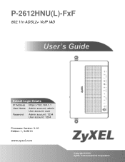 ZyXEL P-2612HNU-F3F User Guide