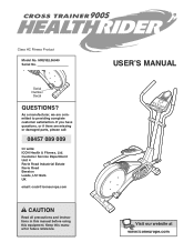 HealthRider Crosstrainer 900 S Elliptical Uk Manual