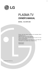 LG DU-42PX12XD Owners Manual