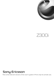 Sony Ericsson Z300i User Guide