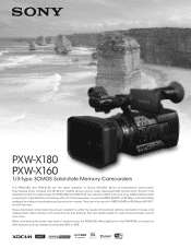 Sony PXWX160 Brochure (PXW-X180 / PXW-X160  XDCAM Solid-State Memory Camcorder)