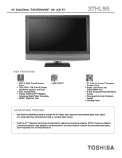 Toshiba 37HL95 Printable Spec Sheet