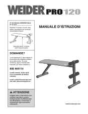 Weider Pro 120 Bench Italian Manual