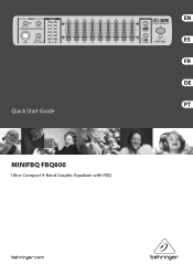 Behringer MINIFBQ FBQ800 Quick Start Guide