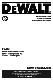 Dewalt DCL183 Instruction Manual
