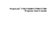 Epson PowerLite 1770W User's Guide