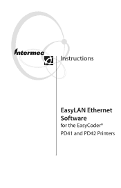 Intermec PD42 EasyLAN Ethernet Software for PD41/PD42 Instructions