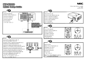 NEC NP4000 quick setup guide