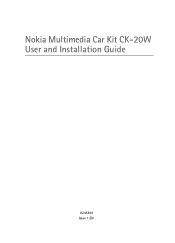 Nokia Multimedia Car Kit CK-20W User Guide