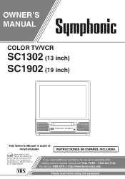 Symphonic SC1302 Owner's Manual