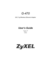 ZyXEL G-470 User Guide
