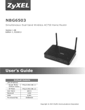 ZyXEL NBG6503 User Guide