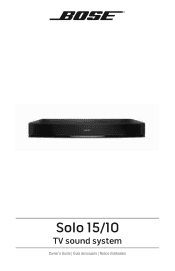 Bose Solo 15 TV Sound Owner's guide