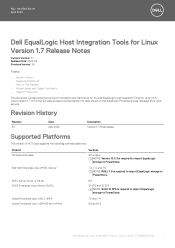 Dell EqualLogic PS4210 EqualLogic Host Integration Tools for Linux Version 1.7 Release Notes
