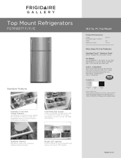 Frigidaire FGTR1837TP Product Specifications Sheet