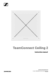 Sennheiser TeamConnect Ceiling 2 Mounting and operating instructions TeamConnect Ceiling 2 PDF