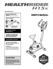 HealthRider H15x Bike Enc Manual