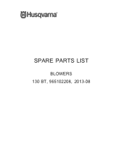 Husqvarna 130BT Parts List