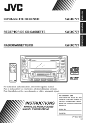 JVC KW-XC777 Instruction Manual