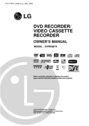 LG DVRK687X Owners Manual