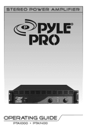 Pyle PTA1400 PTA1000 Manual 1