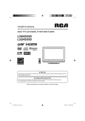 RCA L32HD35D User Guide & Warranty