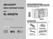 Sharp XLDK227 XL-DK227N Operation Manual