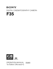 Sony F35 Product Manual (F35 Operation Manual)