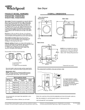 Whirlpool WGD97HEXW Dimension Guide