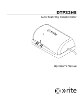 Xerox DC240 x-rite @ DTP32R and DTP32HS Operator's Manual