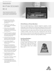 Behringer RHYTHM DESIGNER RD-8 Product Information Document