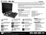 EVGA P67 SLI PDF Spec Sheet