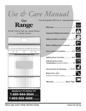 Frigidaire FGF345GS Use and Care Manual