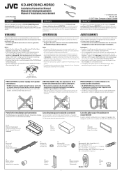 JVC KDHDR30 Installation Manual