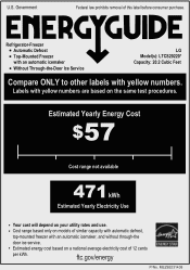LG LTCS20220B Additional Link - Energy Guide
