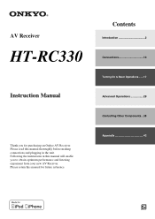 Onkyo HT-RC330 Owner Manual