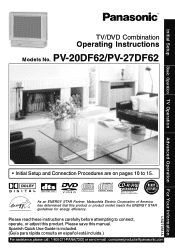 Panasonic PV20DF62 PV20DF62 User Guide
