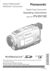 Panasonic PV-DV102 Digital Video Camcorder