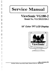 ViewSonic VG180 Service Manual