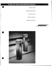 Bose 501 Series V Owner's guide