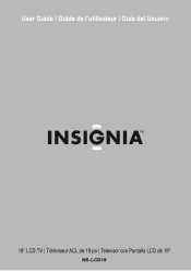 Insignia NS-LCD19 User Manual (English)