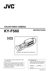 JVC F560U KY-F560U Multi-purpose camera 48 page instruction manual