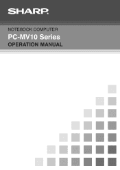 Sharp MV12W Operation Manual