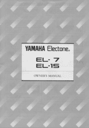Yamaha EL-15 Owner's Manual