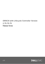 Dell DSS 1500 iDRAC8 with Lifecycle Controller Version 2.75.75.75 Release Notes